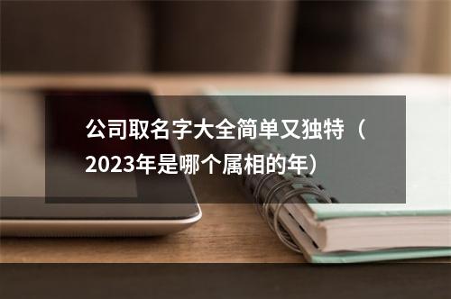 公司取名字大全简单又独特（2023年是哪个属相的年）