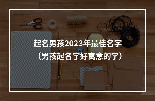 起名男孩2023年最佳名字（男孩起名字好寓意的字）