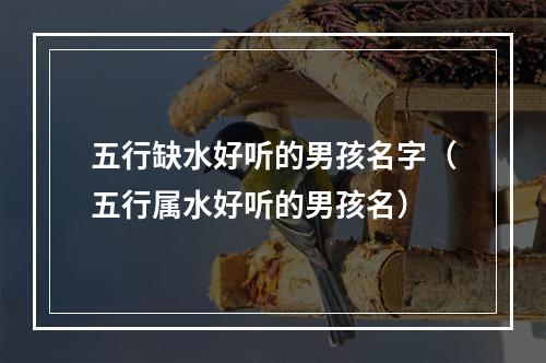 五行缺水好听的男孩名字（五行属水好听的男孩名）
