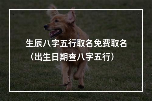 生辰八字五行取名免费取名（出生日期查八字五行）