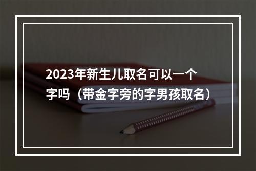 2023年新生儿取名可以一个字吗（带金字旁的字男孩取名）