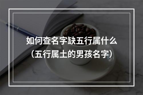 如何查名字缺五行属什么（五行属土的男孩名字）