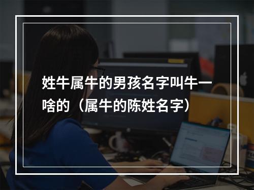 姓牛属牛的男孩名字叫牛一啥的（属牛的陈姓名字）
