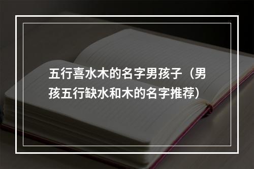五行喜水木的名字男孩子（男孩五行缺水和木的名字推荐）