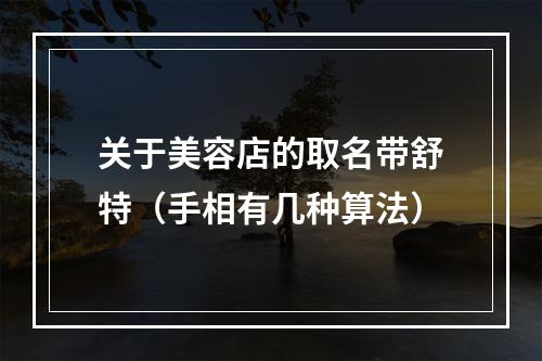 关于美容店的取名带舒特（手相有几种算法）
