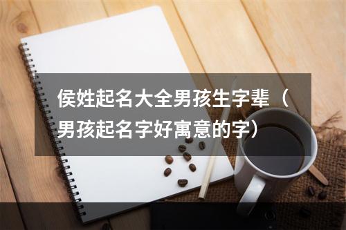 侯姓起名大全男孩生字辈（男孩起名字好寓意的字）