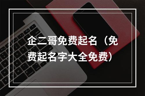 企二哥免费起名（免费起名字大全免费）
