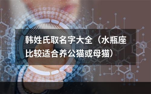 韩姓氏取名字大全（水瓶座比较适合养公猫或母猫）