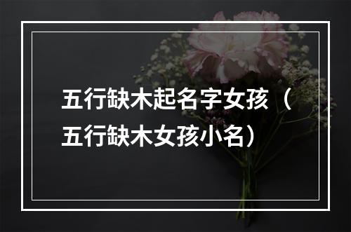 五行缺木起名字女孩（五行缺木女孩小名）