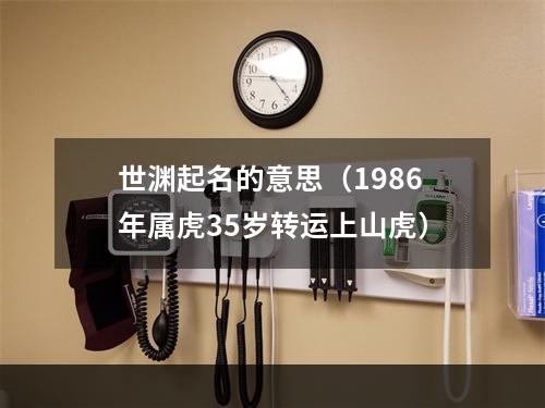 世渊起名的意思（1986年属虎35岁转运上山虎）