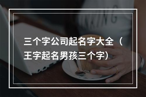 三个字公司起名字大全（王字起名男孩三个字）