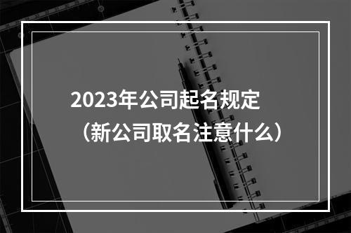 2023年公司起名规定（新公司取名注意什么）
