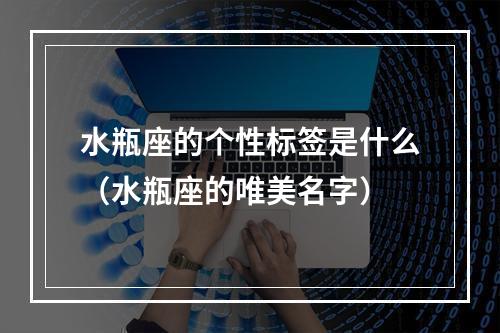 水瓶座的个性标签是什么（水瓶座的唯美名字）