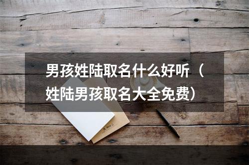 男孩姓陆取名什么好听（姓陆男孩取名大全免费）