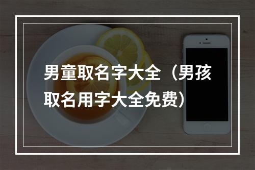 男童取名字大全（男孩取名用字大全免费）