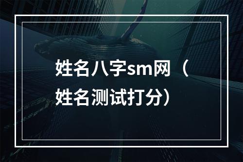 姓名八字sm网（姓名测试打分）