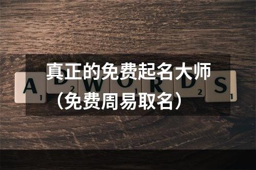 真正的免费起名大师（免费周易取名）