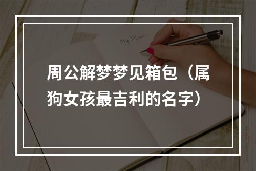 周公解梦梦见箱包（属狗女孩最吉利的名字）