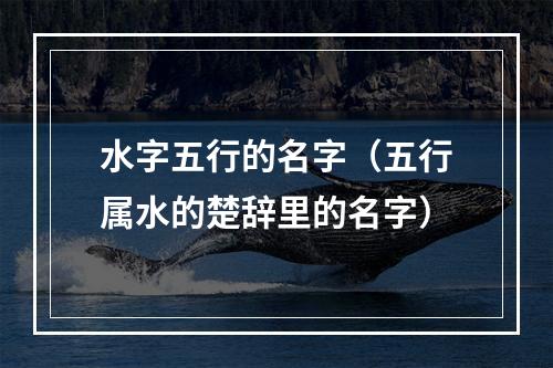 水字五行的名字（五行属水的楚辞里的名字）