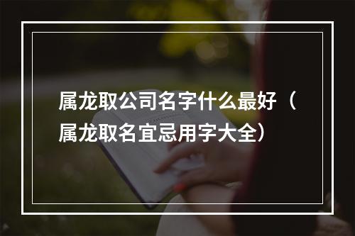 属龙取公司名字什么最好（属龙取名宜忌用字大全）