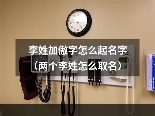 李姓加傲字怎么起名字（两个李姓怎么取名）