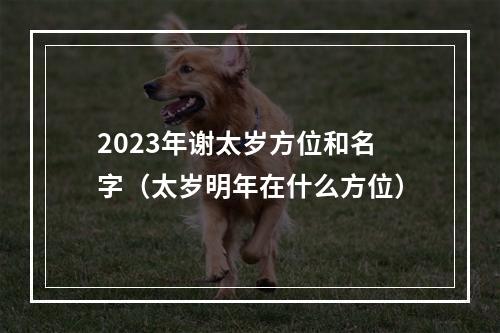2023年谢太岁方位和名字（太岁明年在什么方位）