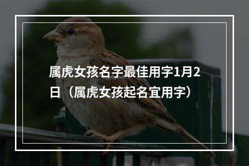 属虎女孩名字最佳用字1月2日（属虎女孩起名宜用字）