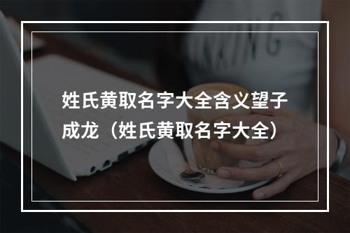 姓氏黄取名字大全含义望子成龙（姓氏黄取名字大全）