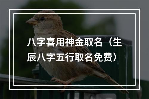 八字喜用神金取名（生辰八字五行取名免费）