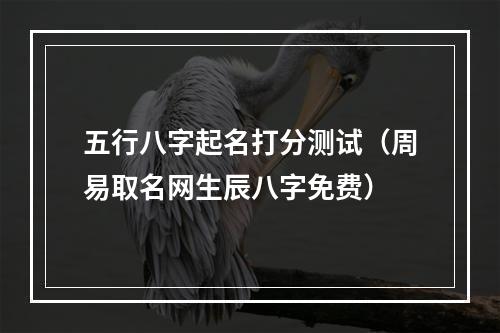 五行八字起名打分测试（周易取名网生辰八字免费）