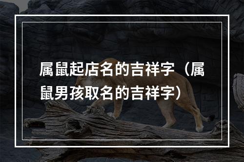 属鼠起店名的吉祥字（属鼠男孩取名的吉祥字）