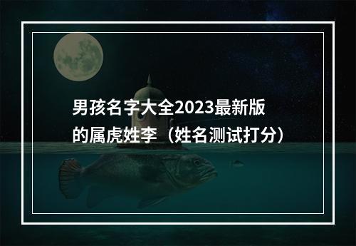 男孩名字大全2023最新版的属虎姓李（姓名测试打分）