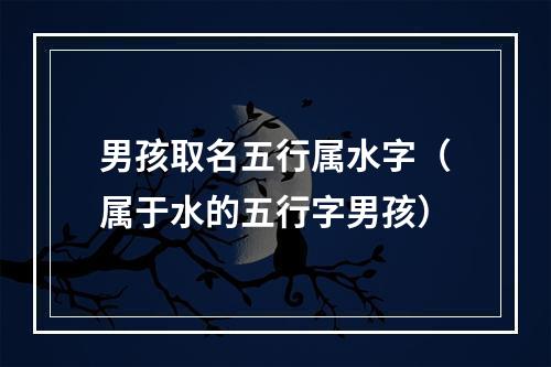 男孩取名五行属水字（属于水的五行字男孩）