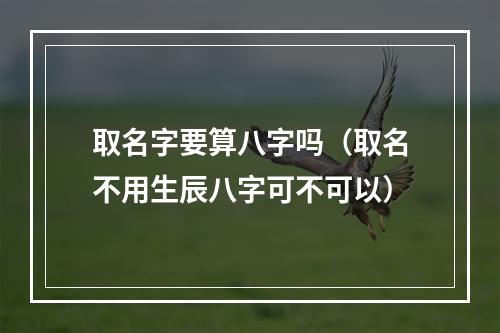 取名字要算八字吗（取名不用生辰八字可不可以）