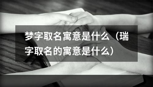 梦字取名寓意是什么（瑞字取名的寓意是什么）