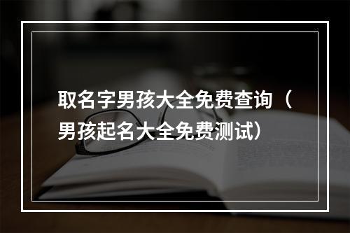 取名字男孩大全免费查询（男孩起名大全免费测试）