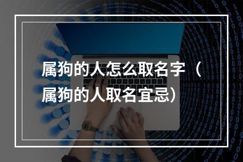 属狗的人怎么取名字（属狗的人取名宜忌）