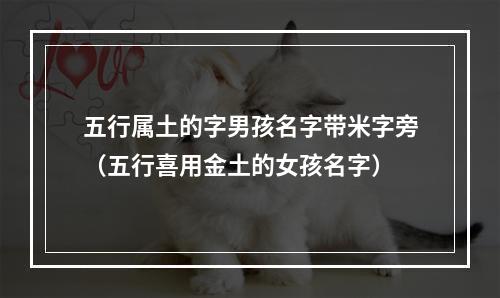 五行属土的字男孩名字带米字旁（五行喜用金土的女孩名字）