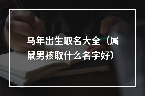 马年出生取名大全（属鼠男孩取什么名字好）