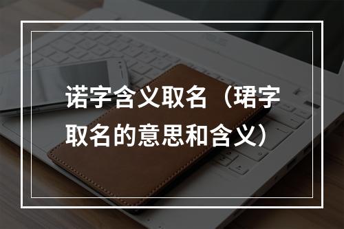 诺字含义取名（珺字取名的意思和含义）