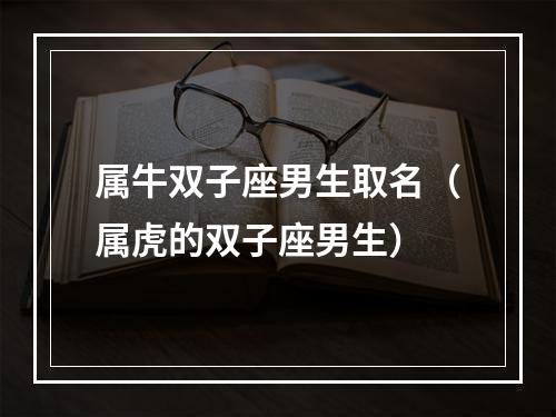 属牛双子座男生取名（属虎的双子座男生）