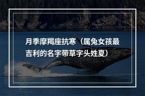 月季摩羯座抗寒（属兔女孩最吉利的名字带草字头姓夏）