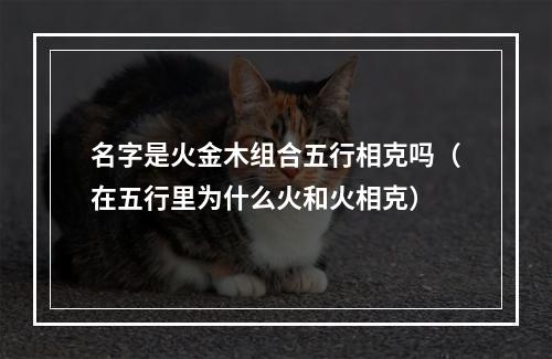 名字是火金木组合五行相克吗（在五行里为什么火和火相克）