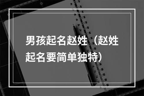 男孩起名赵姓（赵姓起名要简单独特）
