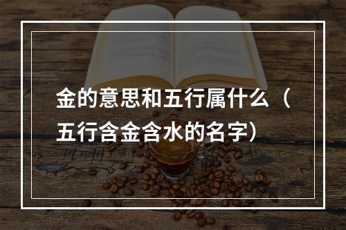 金的意思和五行属什么（五行含金含水的名字）