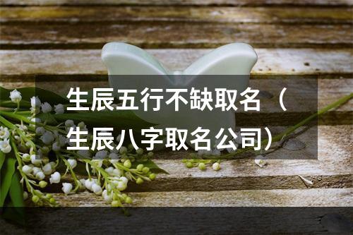 生辰五行不缺取名（生辰八字取名公司）