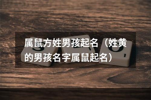 属鼠方姓男孩起名（姓黄的男孩名字属鼠起名）