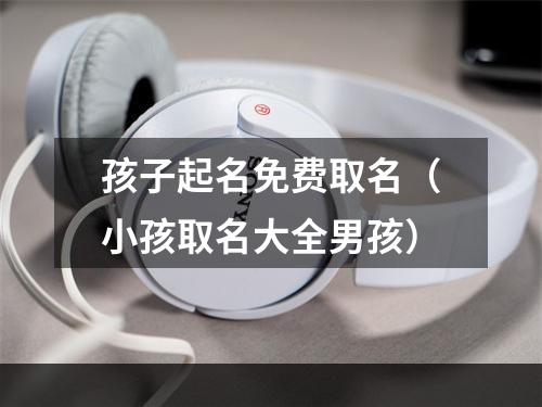 孩子起名免费取名（小孩取名大全男孩）