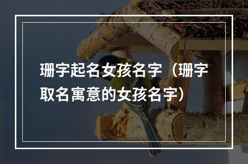 珊字起名女孩名字（珊字取名寓意的女孩名字）