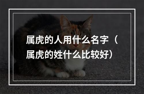属虎的人用什么名字（属虎的姓什么比较好）